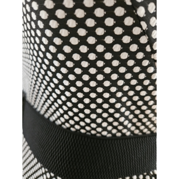 Danny & Nicole Black/White Polka Dot Sleeveless Belted Knit Stretch Midi Dress 6 - Picture 6 of 6